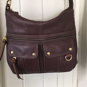 Fossil leather crossbody handbag